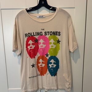 Anthropologie Letluv Cream Tee